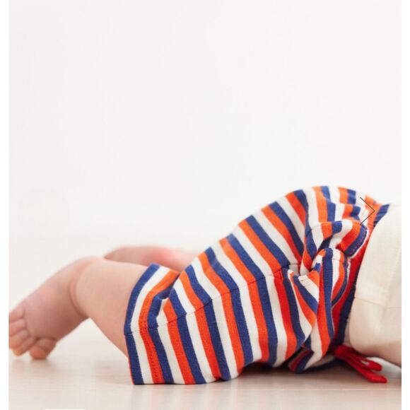 Hanna Andersson NWT Striped Shorts In Slub Cotton - Picture 3 of 3